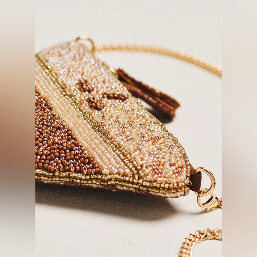 ✨ Anthropologie Beaded Icon Crossbody Bag - Picture 3 of 6